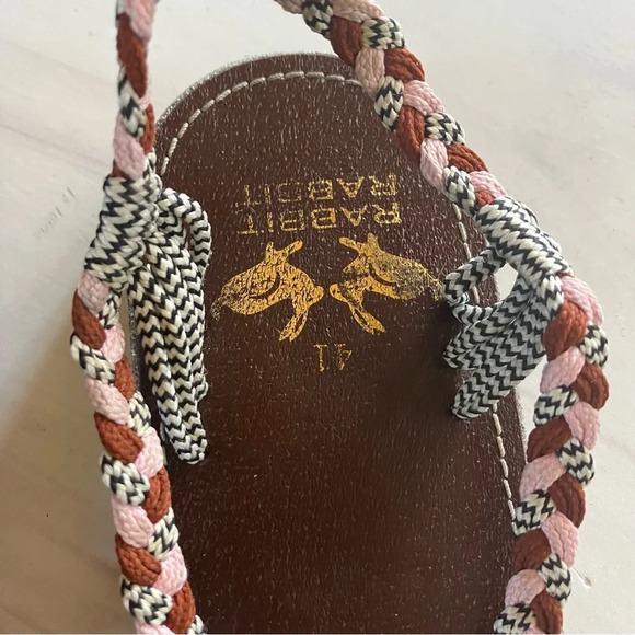Rabbit Rabbit Braided ROME Toe Cross Sandals. Size 41‎ 10.5 11 - Picture 2 of 6